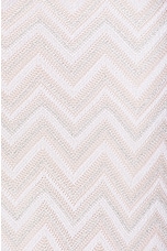 Missoni Nuanced Zig Zag Sleeveless Long Dress in Pastel Pink & White, view 4, click to view large image.