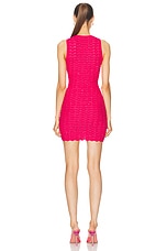 Missoni Sleeveless Short Dress in Magenta, view 3, click to view large image.