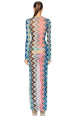 Missoni Long Cover Up Dress in Carioca Macro Chevron, view 3, click to view large image.
