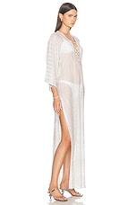 Missoni Long Cover Up Dress in White & Gold, view 2, click to view large image.