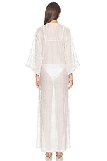 Missoni Long Cover Up Dress in White & Gold, view 3, click to view large image.
