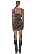 Missoni Lace Short Dress in Black & Bronze, view 3, click to view large image.