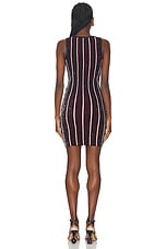 Missoni Striple Sequins Rib Dress in Red & Black, view 3, click to view large image.