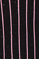 Missoni Striple Sequins Rib Dress in Red & Black, view 4, click to view large image.