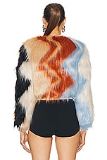 Missoni Bomber Jacket in Brown Base Multi Zig Zag, view 4, click to view large image.