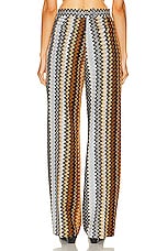 Missoni Low Rise Wide Leg Trouser in Multi Brown, view 3, click to view large image.