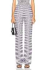 Missoni Straight Leg Trouser in Lilac & White Sequins Space Dye, view 1, click to view large image.