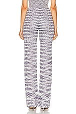 Missoni Straight Leg Trouser in Lilac & White Sequins Space Dye, view 3, click to view large image.