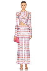 Missoni Zig Zag Trouser in Light Tones Multicolor, view 4, click to view large image.
