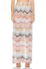 Missoni Macro Chevron Knit Trouser in Multicolor & Pale Pink Base, view 2, click to view large image.