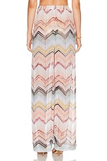 Missoni Macro Chevron Knit Trouser in Multicolor & Pale Pink Base, view 4, click to view large image.