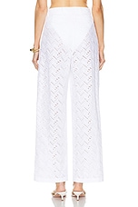 Missoni Wide Leg Poplin Trouser in Lucent White, view 3, click to view large image.