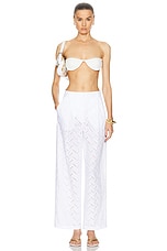 Missoni Wide Leg Poplin Trouser in Lucent White, view 4, click to view large image.