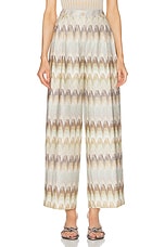 Missoni Wide Leg Trouser in Green, Beige, & Brown, view 1, click to view large image.