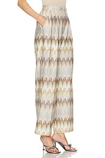 Missoni Wide Leg Trouser in Green, Beige, & Brown, view 2, click to view large image.