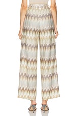 Missoni Wide Leg Trouser in Green, Beige, & Brown, view 3, click to view large image.