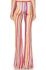 Missoni Flare Trouser in Multicolor Red Stripes, view 3, click to view large image.