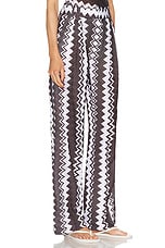 Missoni Zig Zag Wide Leg Trouser in Brown & White Tones, view 2, click to view large image.