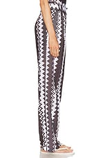 Missoni Zig Zag Wide Leg Trouser in Brown & White Tones, view 3, click to view large image.