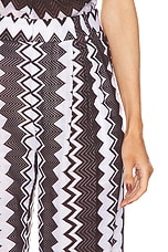 Missoni Zig Zag Wide Leg Trouser in Brown & White Tones, view 6, click to view large image.