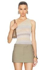 Missoni One Shoulder Top in Multicolor With Beige & Silver Shades, view 1, click to view large image.
