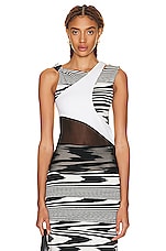 Missoni Top in Black & White Space Dye, view 1, click to view large image.