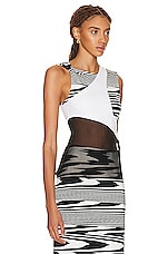 Missoni Top in Black & White Space Dye, view 2, click to view large image.