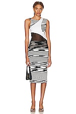 Missoni Top in Black & White Space Dye, view 5, click to view large image.