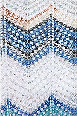 Missoni Micro Chevron Knit Triangle Bikini Set in Multicolor Blue Tones, view 5, click to view large image.