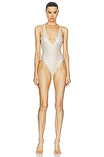 Missoni One Piece Swimsuit in Brilliant White, view 1, click to view large image.
