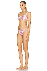Missoni One Shoulder Bikini Set in Microshaded Pink Tones, view 3, click to view large image.