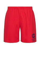 Mister Green Psychedathletiques Shorts in Classic Red, view 1, click to view large image.