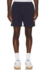 Mister Green Crochet Track Shorts in Navy, view 3, click to view large image.