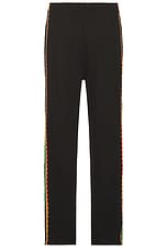 Mister Green Crochet Tracksuit Pant in Black, view 2, click to view large image.