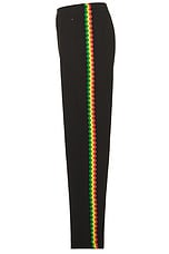 Mister Green Crochet Tracksuit Pant in Black, view 3, click to view large image.