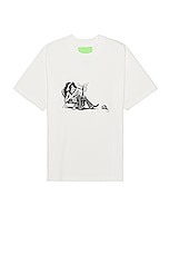 Mister Green Rat Tee in White, view 1, click to view large image.
