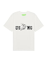 Mister Green USMG Tee in White, view 1, click to view large image.