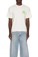 Mister Green Iconic Tee in White, view 3, click to view large image.