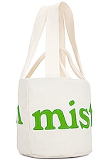 Mister Green Round Grow Pot Small Tote Bag in Natural, view 3, click to view large image.