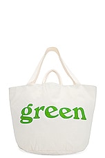 Mister Green Round Grow Pot Large Tote Bag in Natural, view 2, click to view large image.