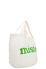 Mister Green Round Grow Pot Large Tote Bag in Natural, view 3, click to view large image.