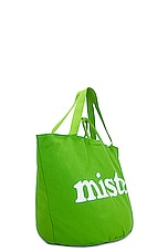Mister Green Round Grow Pot Large Tote Bag in Green, view 3, click to view large image.