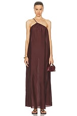 Matteau Voluminous One Shoulder Dress in Burgundy, view 1, click to view large image.