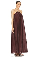 Matteau Voluminous One Shoulder Dress in Burgundy, view 2, click to view large image.