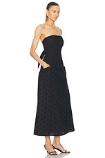 Matteau Broderie Strapless Dress in Floral Broderie Black, view 2, click to view large image.