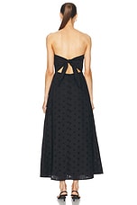 Matteau Broderie Strapless Dress in Floral Broderie Black, view 3, click to view large image.