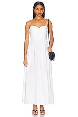 Matteau Gathered Bodice Dress in White | FWRD
