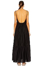 Matteau Tiered Low Back Sun Dress in Black, view 3, click to view large image.