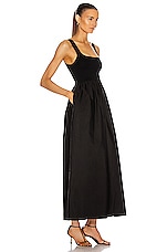 Matteau Knit and Cotton Maxi Dress in Black, view 2, click to view large image.
