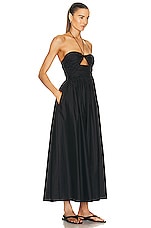 Matteau Bandeau Rouched Sundress in Black, view 2, click to view large image.